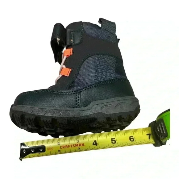 NWOT Carter's Keilor Toddler Boys Navy Blue Orange/Gray Winter Snow Boots S6
 - Picture 4 of 11